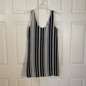 Joie Small Navy and White Striped Silk Slip Dress